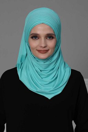 شال فیروزه ای زنانه ویسکون Aisha