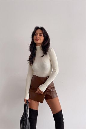 پلیور بژ زنانه ساده outfit life - کد 899609162