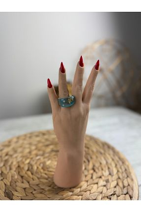 انگشتر جواهر آبی زنانه SEDEF TAKI - کد 899606575