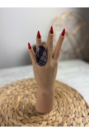 انگشتر جواهر بنفش زنانه SEDEF TAKI - کد 899604907