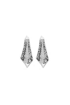 گوشواره جواهر طوسی فلزی Twist - کد 899622570