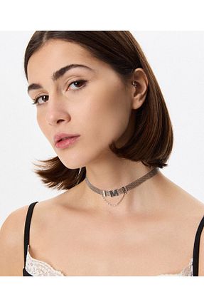 گردنبند جواهر طوسی زنانه Twist - کد 899622589