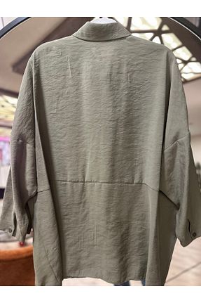 پیراهن حجاب خاکی زنانه اورسایز Nuss - کد 899640375