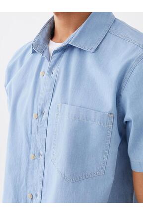 پیراهن سرمه ای مردانه پنبه ای LC Waikiki - کد 681338748