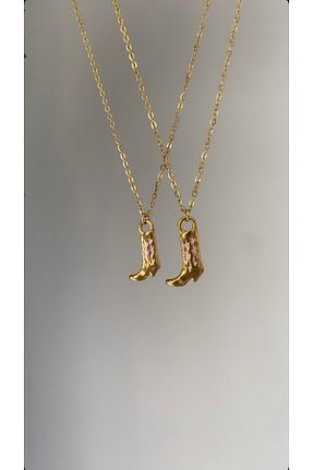 گردنبند استیل ( فولاد ) طلائی زنانه استیل ضد زنگ Claritas Takı - کد 899653747