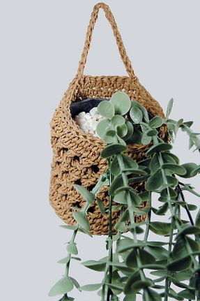 ژاردینیر قهوه ای 9 cm Lilac Home - کد 645552316