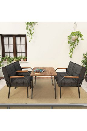 ست باغچه طوسی چوب Mygusi - کد 758755773