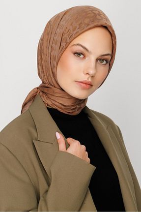 روسری قهوه ای پلی استر VALORSCARF - کد 899681918