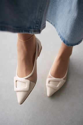 بابت بژ زنانه چرم مصنوعی selinshoes - کد 899683731