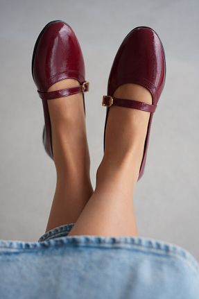 بابت زرشکی زنانه چرم مصنوعی selinshoes - کد 899683825
