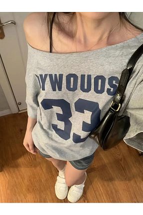 تیشرت طوسی زنانه Relaxed npLStore - کد 899683058