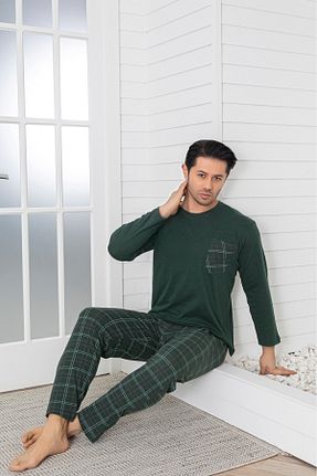 ست لباس راحتی سبز مردانه پنبه ای Sude HOMEWEAR - کد 892333805