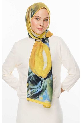 شال زرد زنانه پنبه ای VALORSCARF - کد 899699052