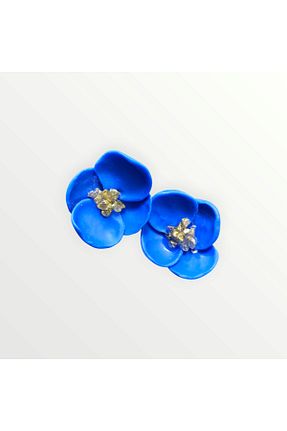 گوشواره جواهر سرمه ای میخ Lu Atelier - کد 899712185