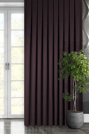 پرده زمینه بنفش پلی استر MARİTSA - کد 208800852