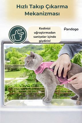 قلاده گربه صورتی Pandogo - کد 346445759
