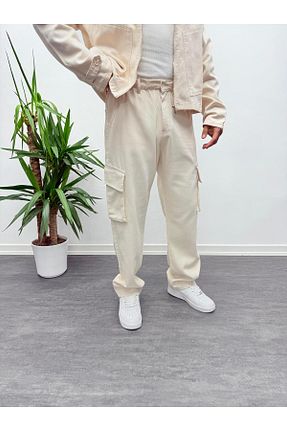 شلوار بژ مردانه فاق نرمال MENOFOURSWEAR - کد 902774871