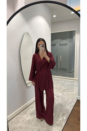 ست بالاتنه و پائین تنه زرشکی زنانه sinemkivanc co - کد 899730904