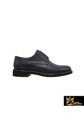 کفش کلاسیک سرمه ای مردانه چرم خالص Zaim Kundura - کد 899587909