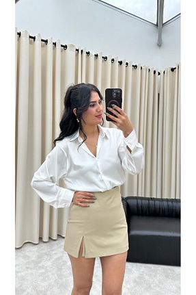 پیراهن سفید زنانه گشاد By Pakize - کد 899737980