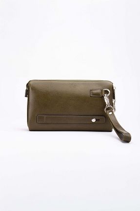 کیف پورتفوی و کلاچ خاکی مردانه چرم خالص Niki Leather - کد 899753809