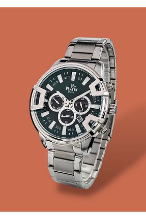 ساعت مچی طوسی مردانه 46 میلی متر Platin Pierre - کد 899759005