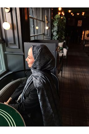 شال مشکی زنانه ابریشم hkpolo - کد 899761752