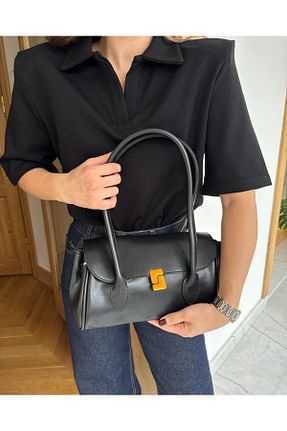 کیف دوشی مشکی زنانه چرم مصنوعی Mahzen - کد 899768577