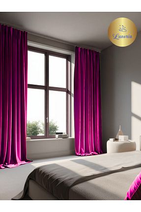 پرده زمینه صورتی پلی استر Lunoria - کد 899768483