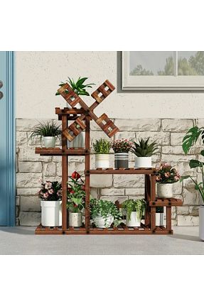 ژاردینیر قهوه ای 120-150 cm ALANDEKOR - کد 899771751