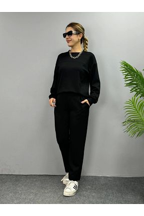 ست بالاتنه و پائین تنه مشکی زنانه ویسکون MODA - کد 895529015