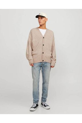شلوار جین سرمه ای مردانه پاچه تنگ Jack & Jones - کد 820101747