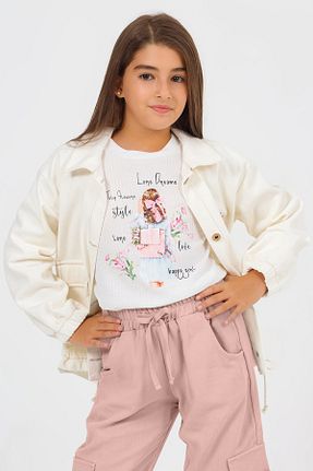 ست بالاتنه و پائین تنه صورتی بچه گانه بافتنی Miss Lore - کد 900642385