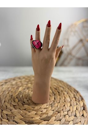 انگشتر جواهر صورتی زنانه SEDEF TAKI - کد 899583844