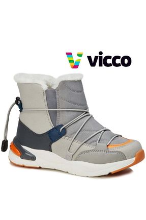 بوت / نیم بوت طوسی بچه گانه چرم مصنوعی Vicco - کد 170655442