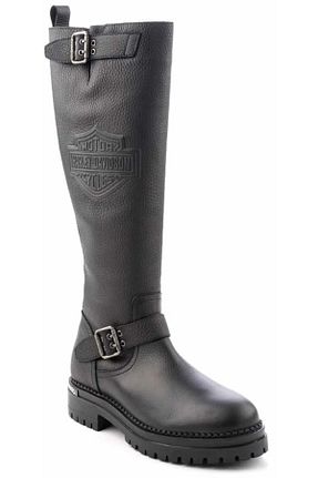 چکمه مشکی زنانه چرم خالص Harley Davidson - کد 129631013
