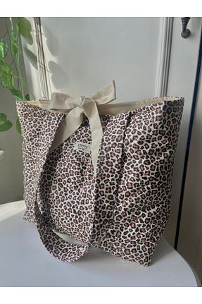 کیف دستی قهوه ای سایز متوسط Cherry tote bag - کد 899758051