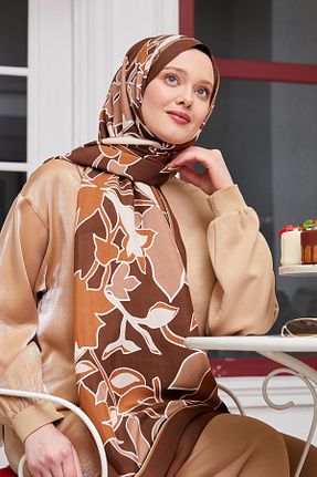 شال قهوه ای زنانه ویسکون Levidor - کد 899810278