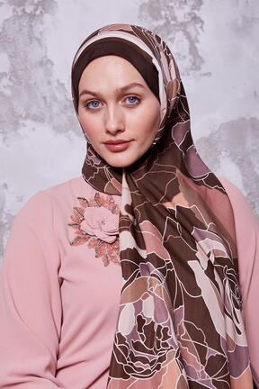 شال قهوه ای زنانه ویسکون Levidor - کد 899810282