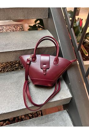 کیف دوشی زرشکی زنانه چرم مصنوعی ALZ COUTURE - کد 894699161