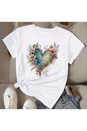 تیشرت سفید زنانه رگولار GALASHOP - کد 899820267