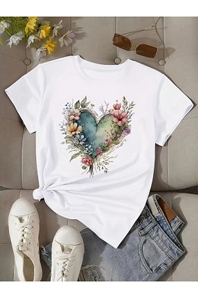 تیشرت سفید زنانه رگولار GALASHOP - کد 899820267