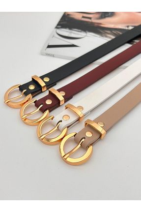 کمربند مشکی زنانه چرم مصنوعی Descoin - کد 899820452