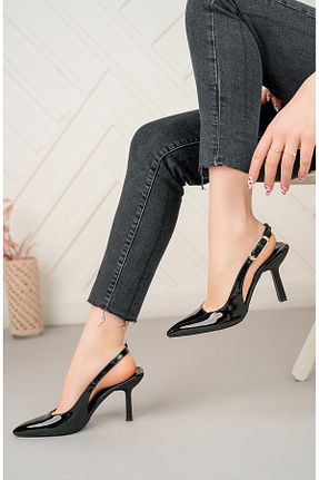 کفش کلاسیک مشکی زنانه چرم لاکی lmn ayakkabı - کد 899836970