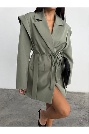 کت بلیزر خاکی زنانه بافتنی Ekim Store - کد 899839942