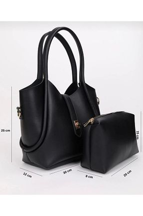 کیف دوشی مشکی زنانه چرم مصنوعی zeynepin dükkanı - کد 899846200