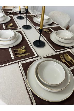 سرویس آمریکائی قهوه ای مستطیل Mirilliahome - کد 899857197