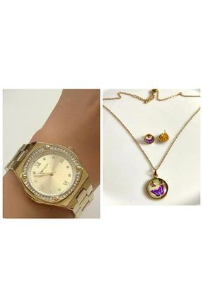 ساعت مچی طلائی زنانه 31-35 میلی متر Ferrucci - کد 900792236