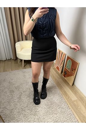 دامن مشکی زنانه پارچه MahraWear - کد 899857532