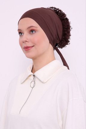 کلاه شنای حجاب قهوه ای زنانه Melodi Scarf - کد 899861927